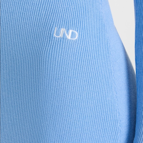 BAUM UND PFERDGARTEN midi blue ribbed knit dress - Picture 8 of 15